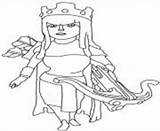 Clash Clans Pekka Queen Archer sketch template