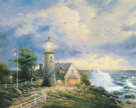 A Light In The Storm By Thomas Kinkade Cv Art And Frame
