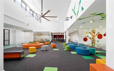 modern  colorful elementary school interiors interior design