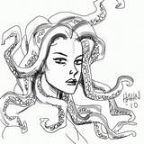 Medusa Coloring Drawing Pages Kids Comments Head Getdrawings sketch template