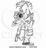 Cartoon Photographer Outline Snappy Clipart Illustration Royalty Toonaday Rf Clip Glance Chimping Camera Display His Poster Print Leishman Ron Vector sketch template