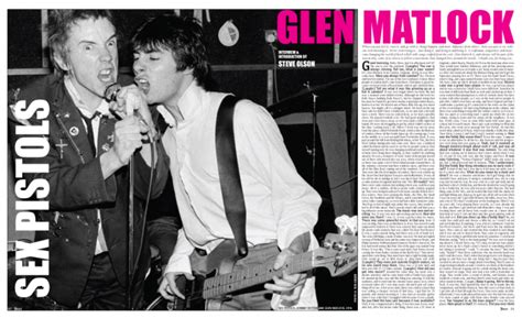 Sex Pistols Glen Matlock Juice Magazine