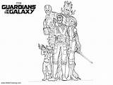 Galaxy Guardians Coloring Pages Sketch Printable Kids Adults Color sketch template