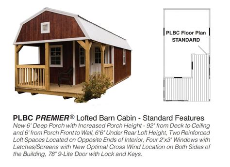 premier lofted barn cabin buildings  premier