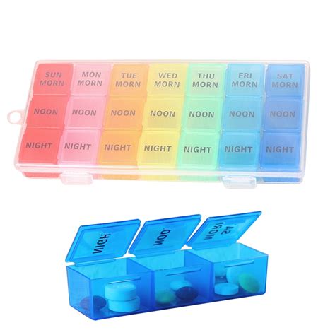 days  pm pill organizer  times  day large weekly pills case