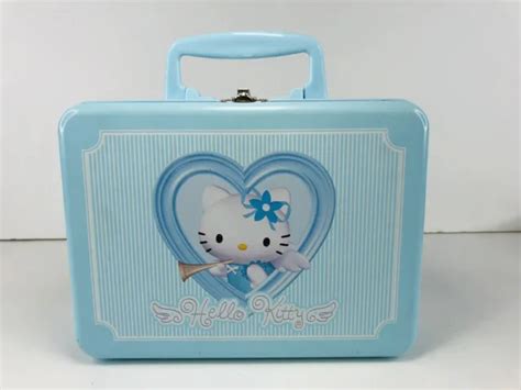 kitty blue angel sanrio metal lunch box   picclick