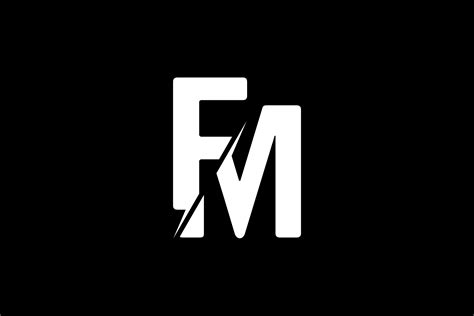 monogram fm logo graphic  greenlines studios creative fabrica