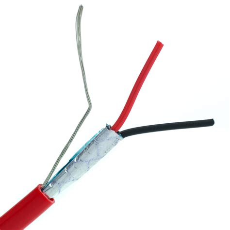 ft shielded plenum red fire alarm cable  solid