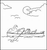 Canoe Coloring Pages Exhibit Colouring Getcolorings Getdrawings sketch template