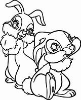 Thumper Thumpers Wecoloringpage Bambi sketch template