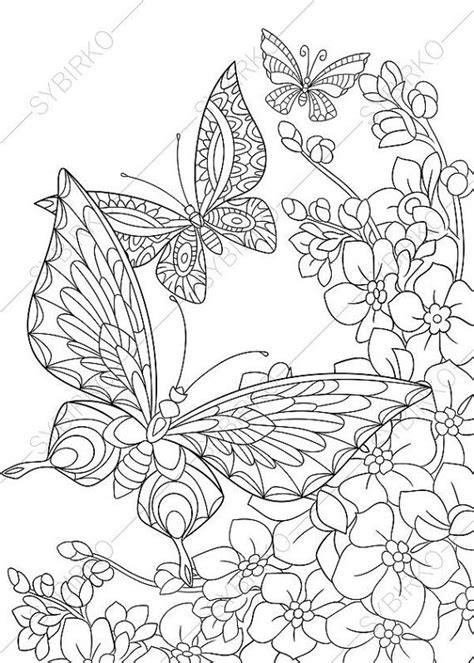 butterfly  flower coloring pages printable thekidsworksheet