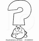 Question Mark Clipart Coloring Illustration Royalty Clipartmag Toon Hit sketch template