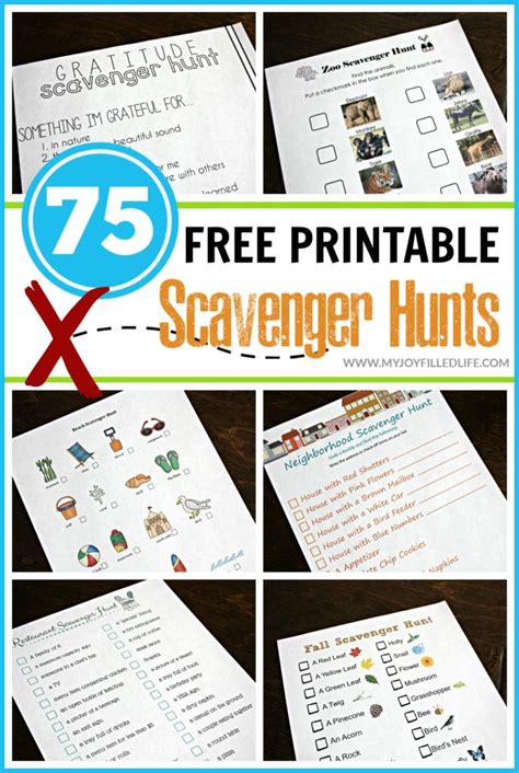 printable scavenger hunts