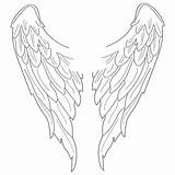 Wings Angel Drawing Drawings Wing Easy Coloring Pages Simple Tattoo Wall Sketch Heart Clipart Sticker Angels Printable Print Line Draw sketch template