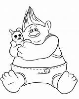 Trolls Coloring Pages Biggie Poppy Rocks Printable sketch template