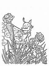 Coloring Pages Girls Fairy Dandelion Getcolorings Wuppsy Getdrawings Flower Color Colorings sketch template