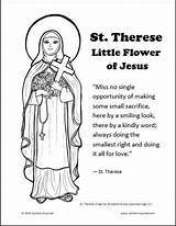 Therese Lisieux Theresa Jesus Kids Inspired Teachings sketch template
