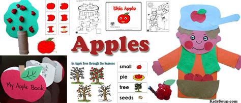 preschool apples activities crafts lessons  games kidssoup