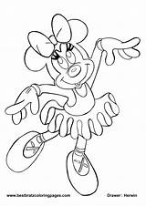 Minnie Mouse Coloring Pages Disney Daisy Bow Duck Girls Ballerina Drawing Printable Kids Color Book Print Printables Choose Board Getcolorings sketch template
