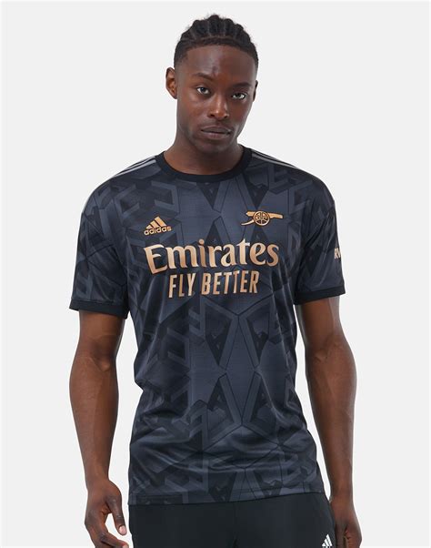 adidas adults arsenal  authentic  jersey black life style sports
