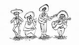 Mariachi Drawing Band Mariachis Getdrawings sketch template
