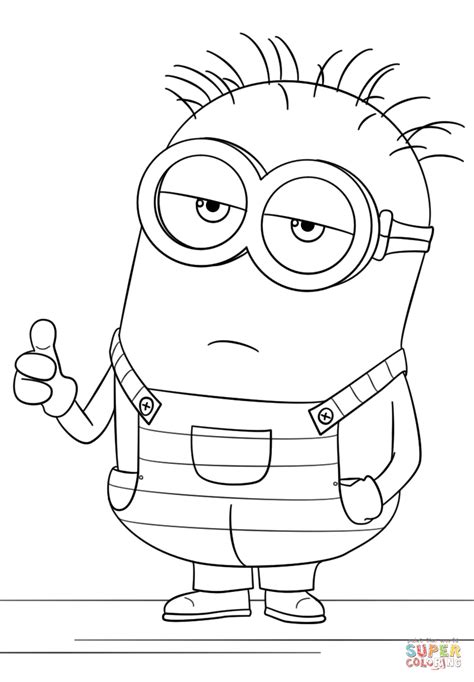 jerry minion colouring pages sketch coloring page