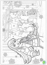 Christmas Coloring Perfect Dinokids Barbie Close Print sketch template