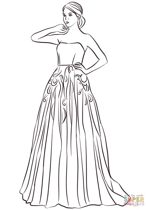 ideas  coloring pages  girls dresses home family