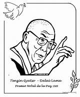 Paz Nobel Dalai Lama Premios Premio Retratos Calcuta Teresa Budismo Primaria Violencia Maestra sketch template