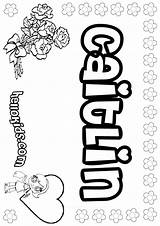Caitlin Coloring Pages Sheets Color Hellokids Girls Print Names sketch template