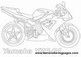 R1 Yamaha Coloring Yzf Pages Print sketch template
