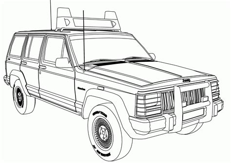 jeep cherokee pages coloring pages