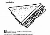 Sandwich Coloring Pages Large Printable Edupics sketch template