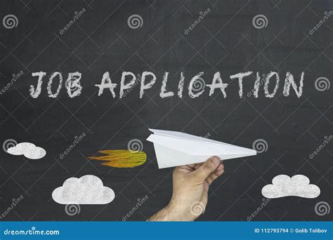 job application concept  blackboard stock photo image  jobs