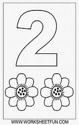 Number Coloring Preschoolers Pages Worksheets Printable Sheets Size sketch template