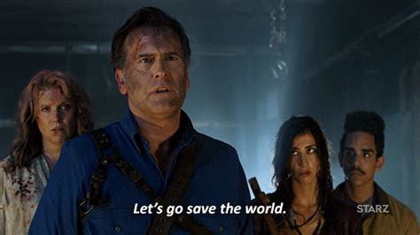 save bruce campbell by ash vs evil dead find and share on giphy