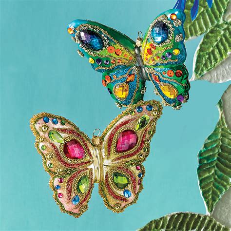 jeweled butterfly ornaments gumps