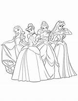 Coloring Disney Princess Pages Princesses Printable Book Print Aurora Baby Colouring Clipart Books Belle Cartoon Sheets Beautiful Characters Colors Library sketch template