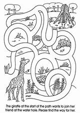 Maze Mazes Tulamama Kindergarten Tracing Kindergartners Maizes Peppa Giraffe Zoo sketch template