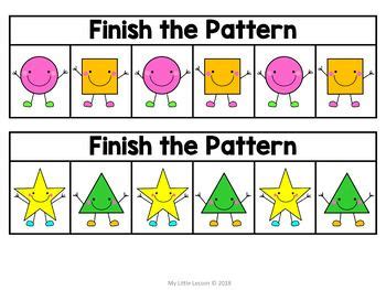 patterning cards shape theme card patterns pattern activities