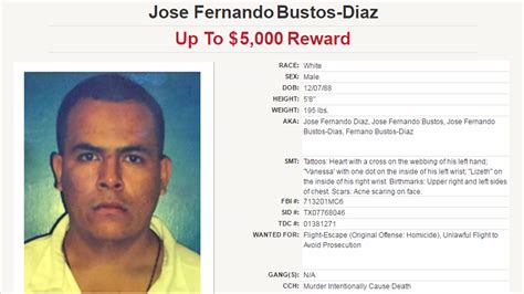 Reward Increased For Capture Of Man On Texas 10 Most Wanted Fugitives