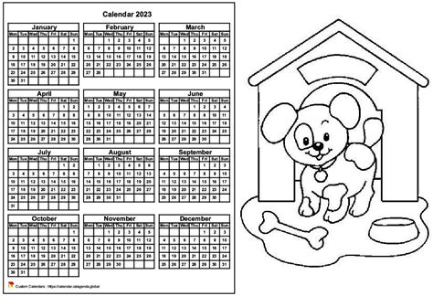 calendar   color annual format landscape  children