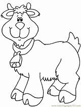 Goat Coloring Pages Printable Animals Color Kids Letter Crafts Goats Activities Animal Popular Advertisement Bell sketch template