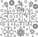 Spring Coloring Colouring Pages Printable Fun Kids Sheets Worksheets Kindergarten Print Preschool Cute Grade Vector First Flower Illustration Worksheet Thriftymommastips sketch template