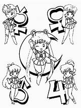 Sailor Coloring Moon Pages Scouts Saturn Group Crescent Color Mina Template Comments Gif sketch template