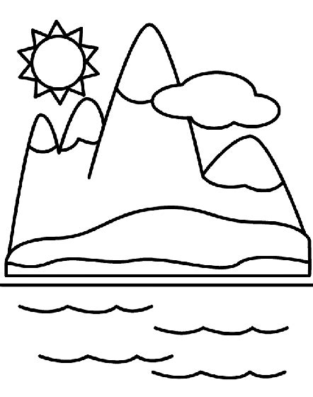 mountains coloring page coloring pages curious george coloring pages