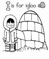 Igloo Coloring Pages Eskimo Letter Drawing Color Template Getdrawings Getcolorings Worksheets Printable Clipartmag House sketch template