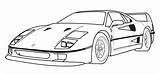 Ferrari F40 sketch template