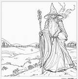 Hobbit Gandalf Tolkien Lotr Baggins Bilbo Ringe Herr Tolkiens Malvorlagen Sketch Pencils Legolas sketch template