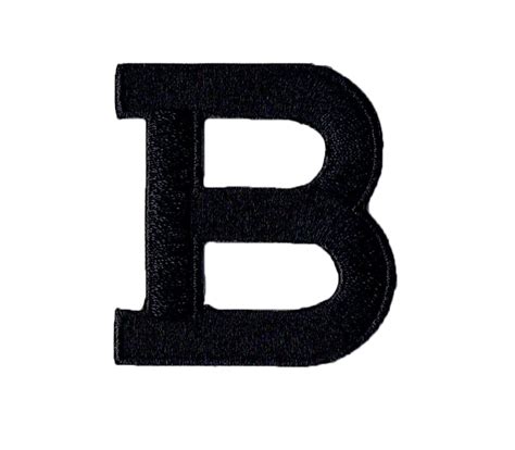 Alphabet Letter B Color Black 2 Block Style Iron